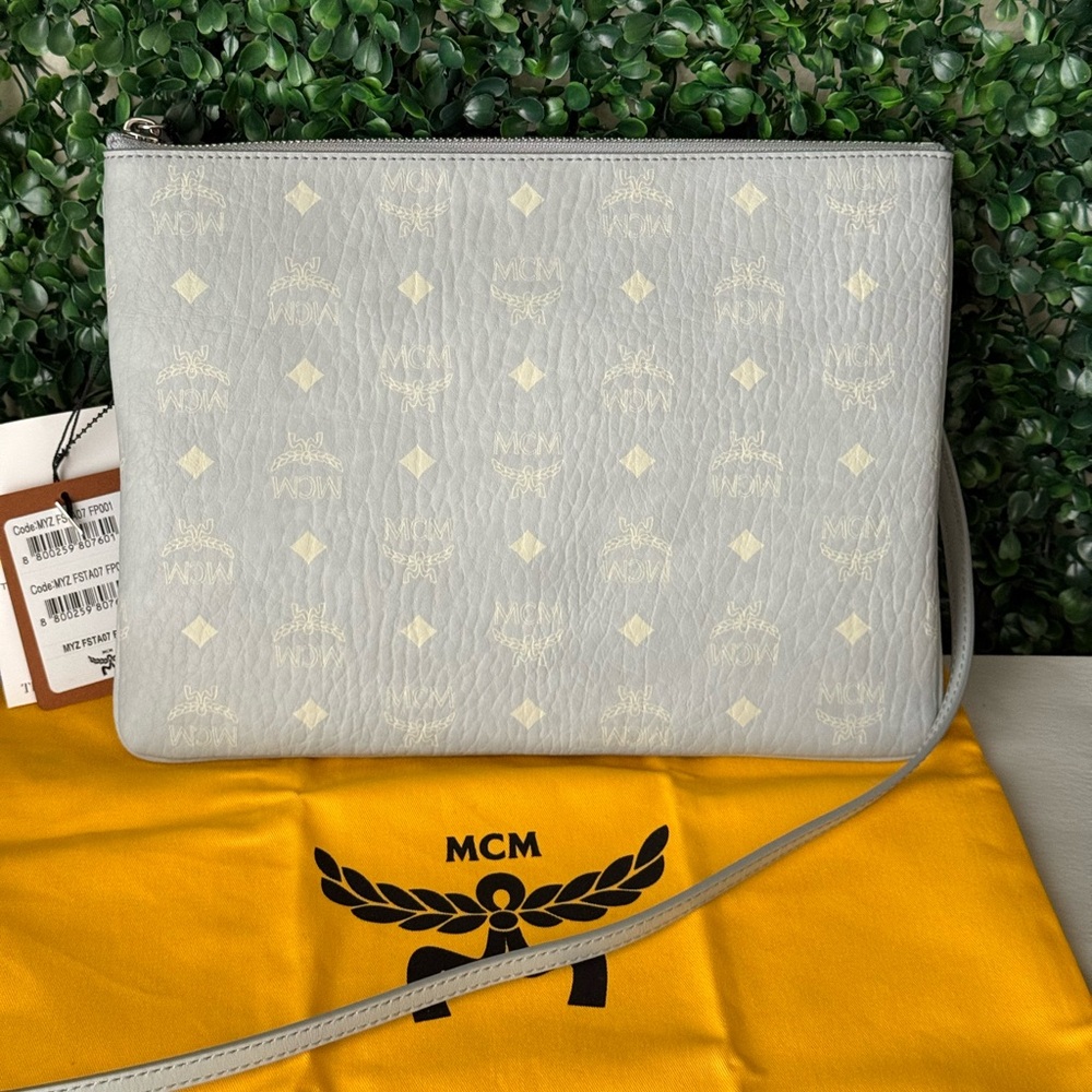 MCM Aren Crossbody Pouch In Visetos Brand New!
